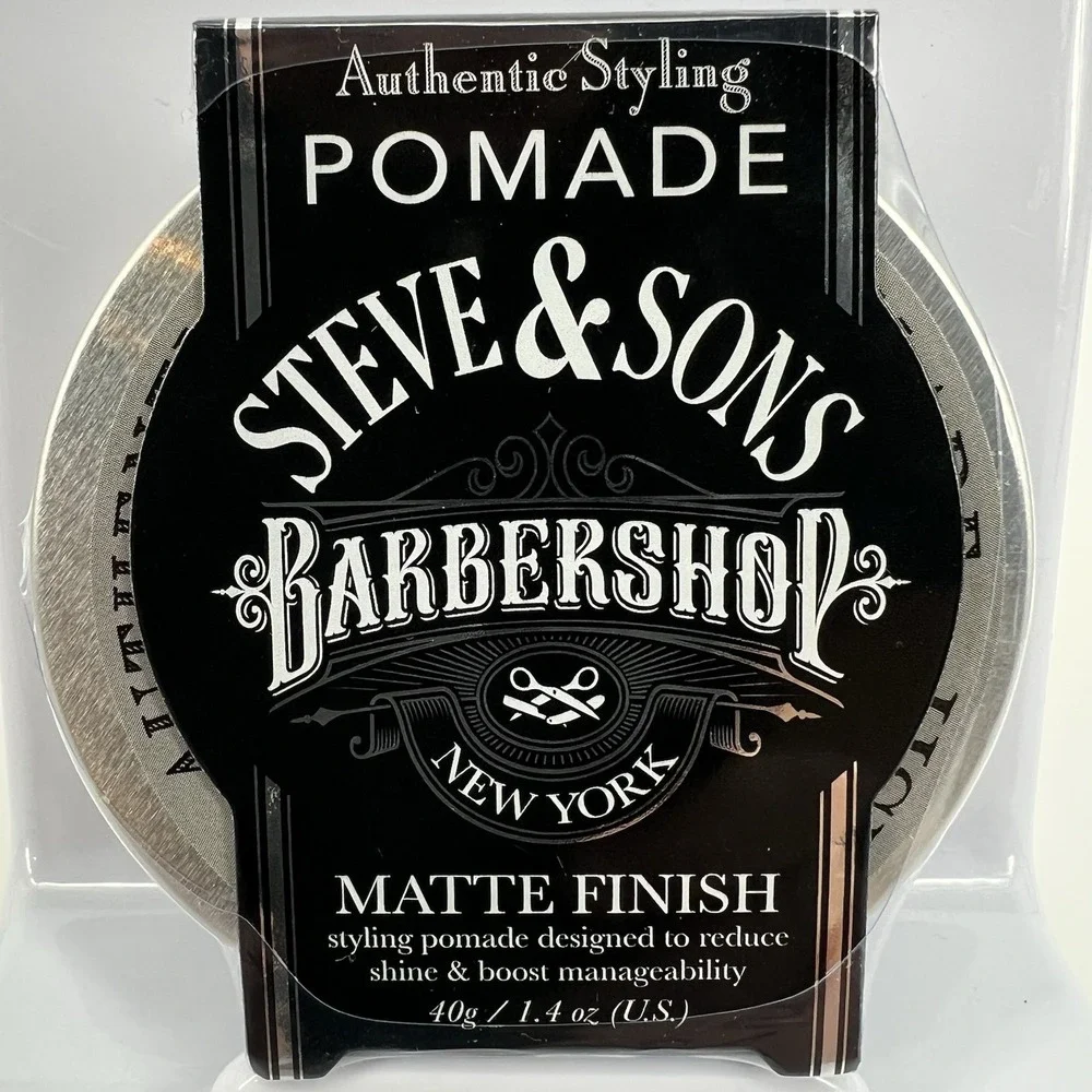 Steve & Sons Barbershop Hair Pomade Matte/Natural Look Styling 1.4 oz Case of 12